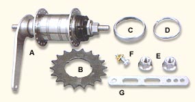 Coster Brake Hub ( complete set )